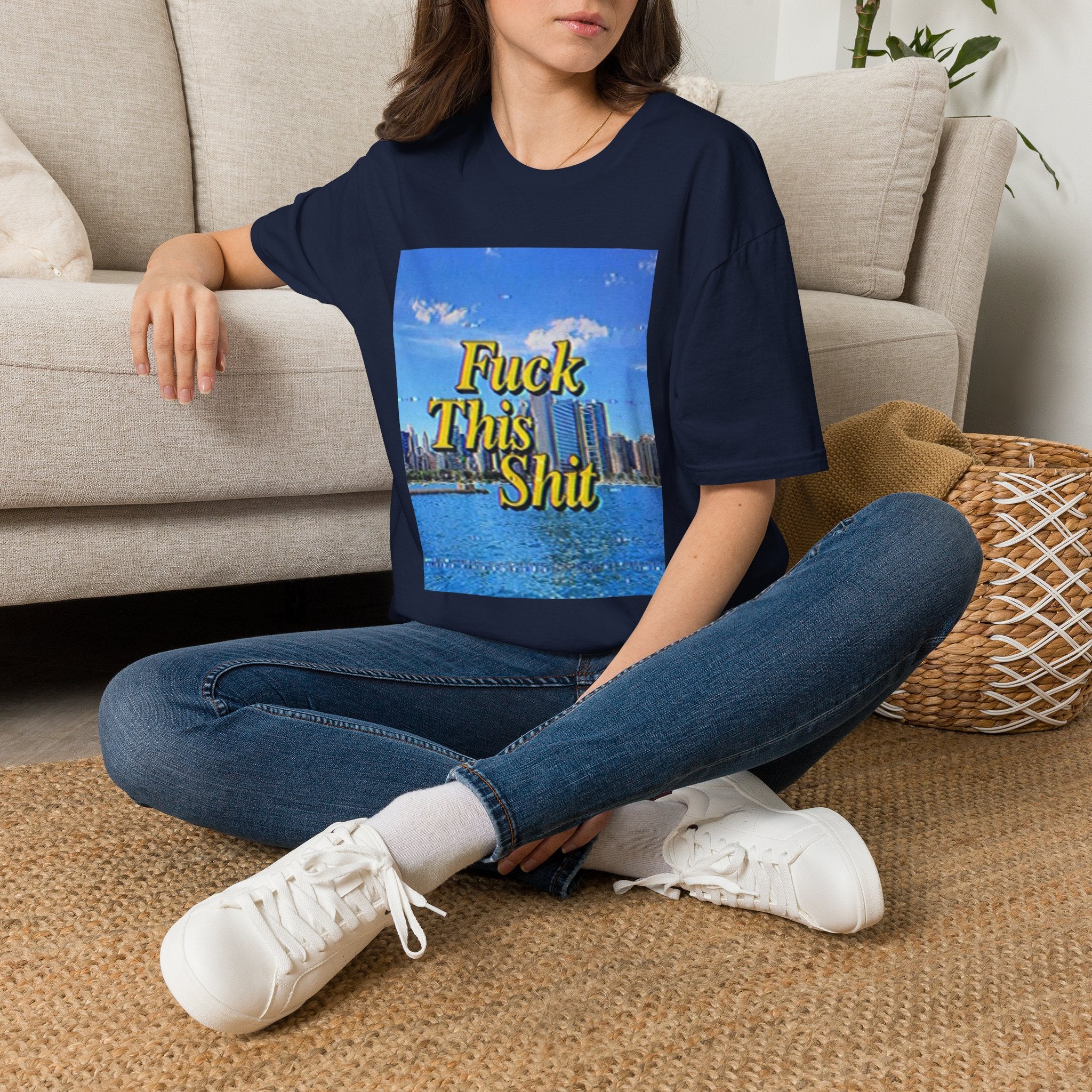 T‑Shirt — "Fuck This Shit" Retro Beach Graphic Tee