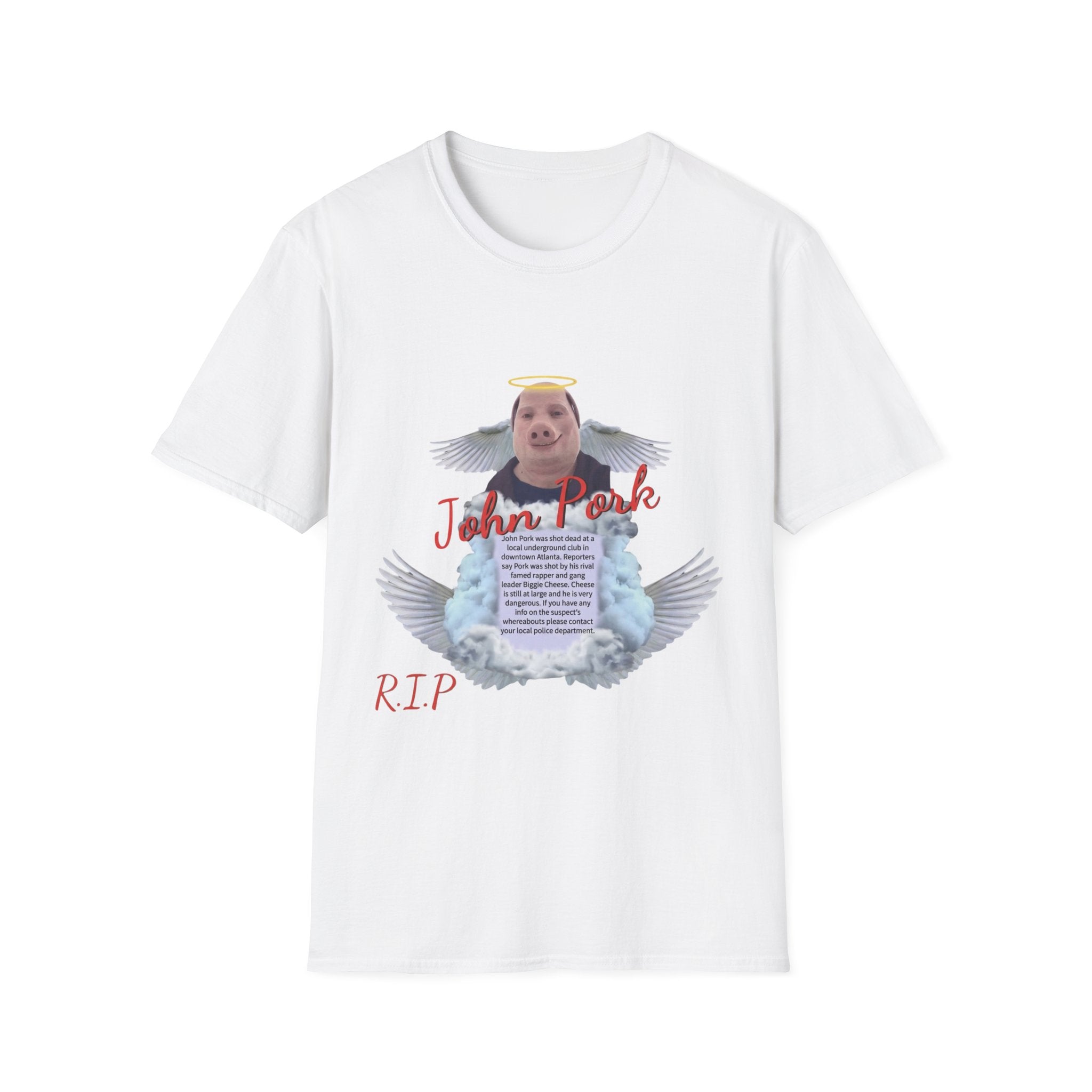 Memorial T-Shirt — "John Pork" Angel Tribute Tee