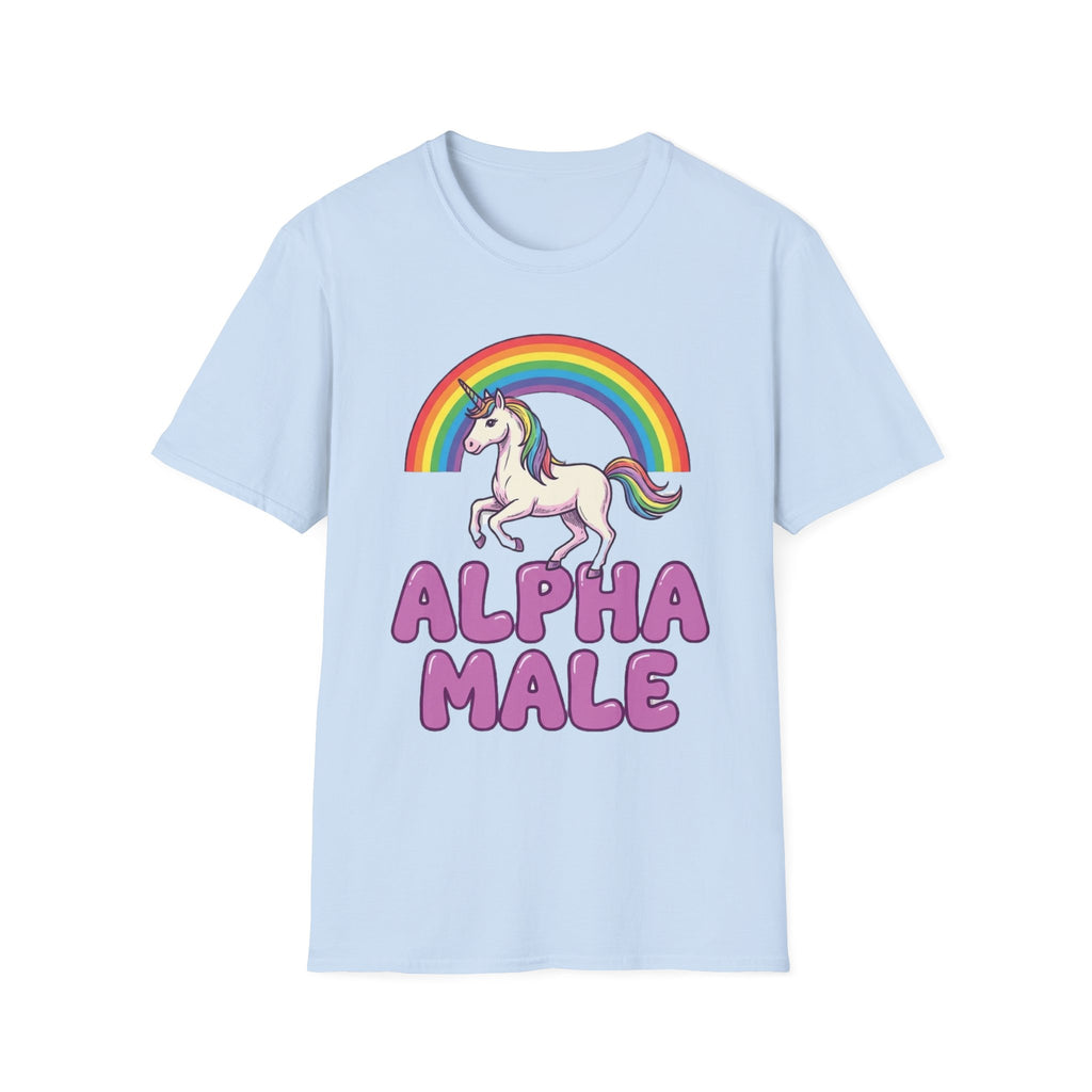 T-Shirt — Rainbow Unicorn "Alpha Male" Graphic Tee