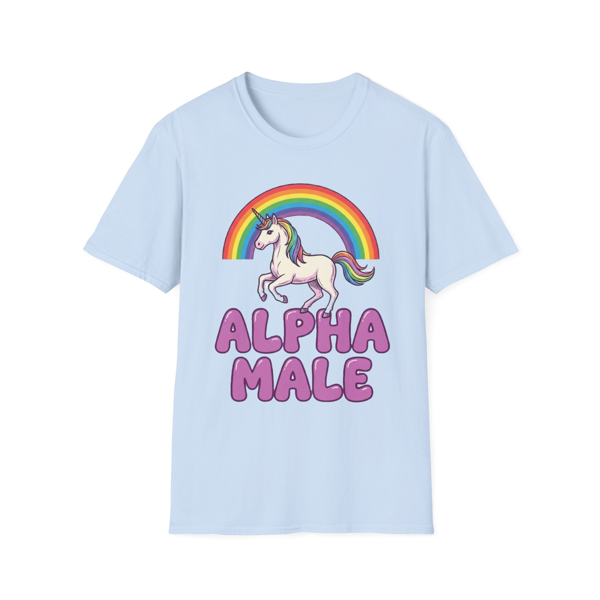 T-Shirt — Rainbow Unicorn "Alpha Male" Graphic Tee