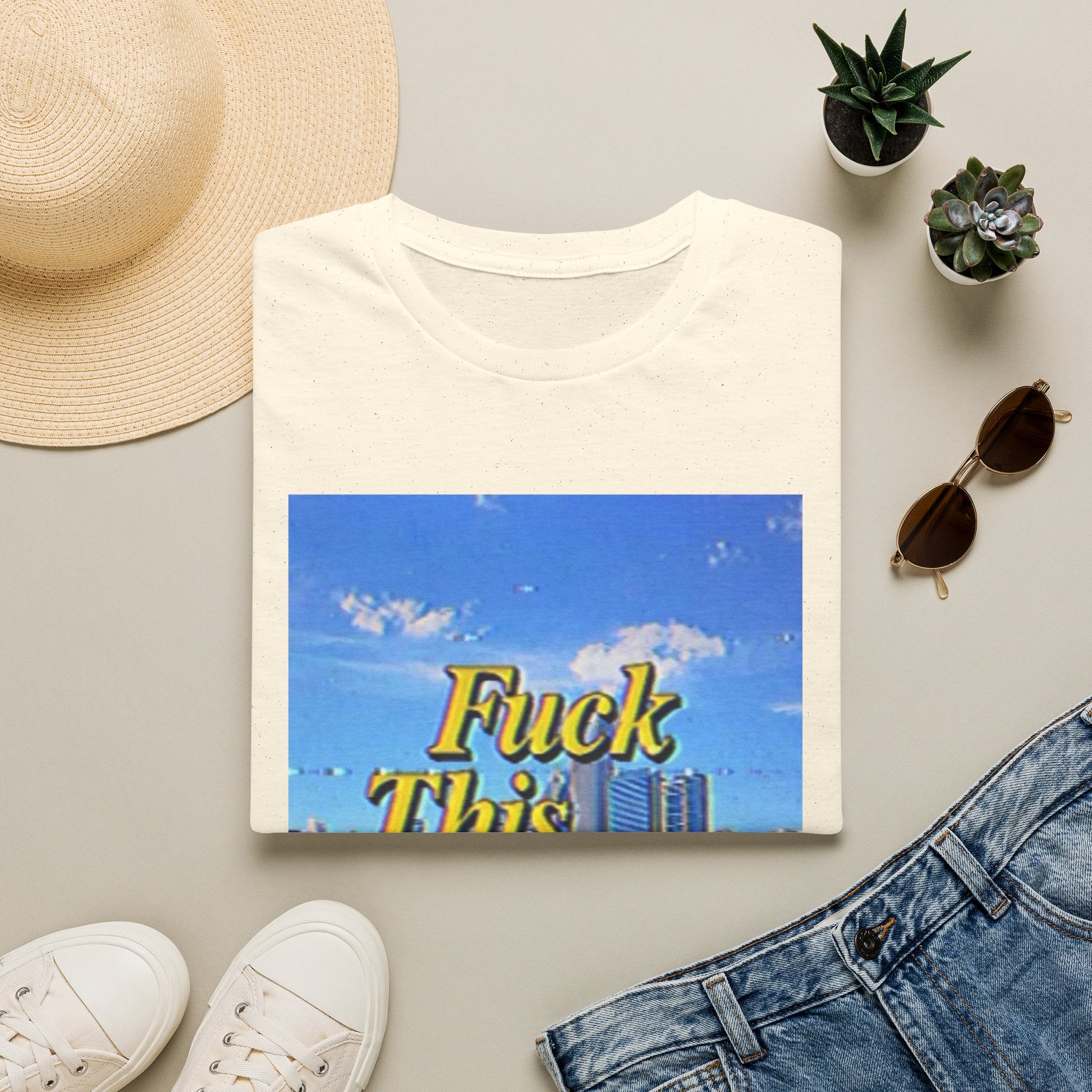 T‑Shirt — "Fuck This Shit" Retro Beach Graphic Tee
