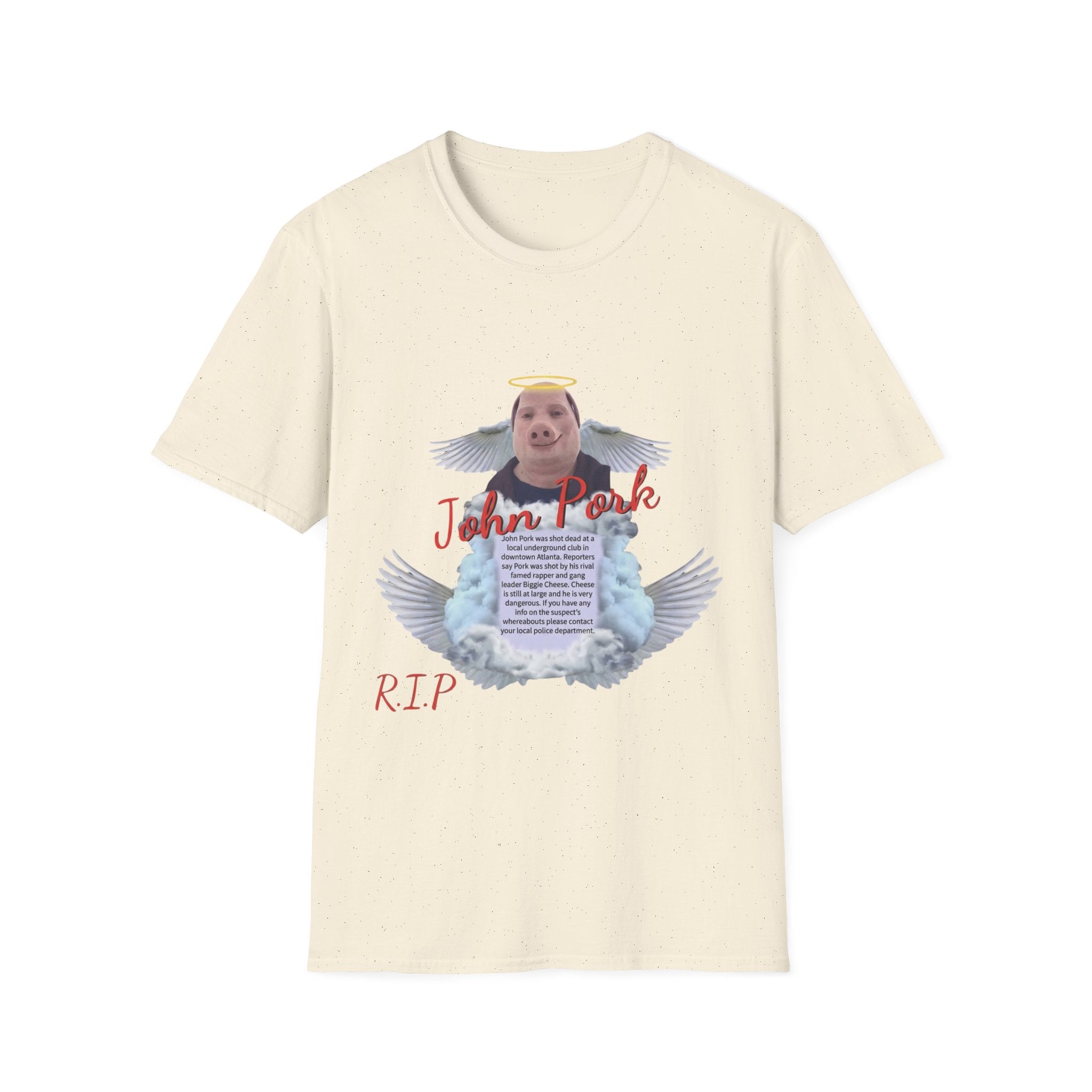Memorial T-Shirt — "John Pork" Angel Tribute Tee