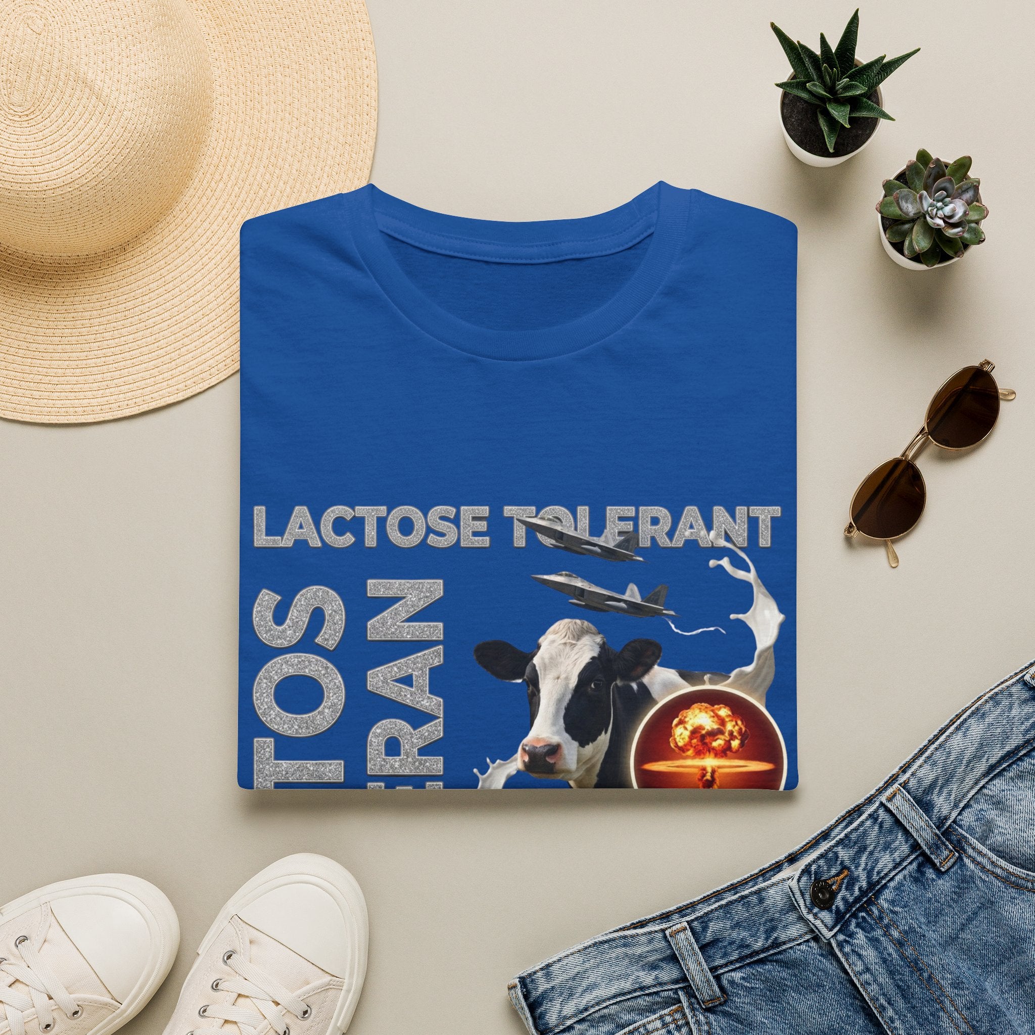 Lactose Tolerant Cow Graphic T-Shirt — Funny Dairy Lover Tee