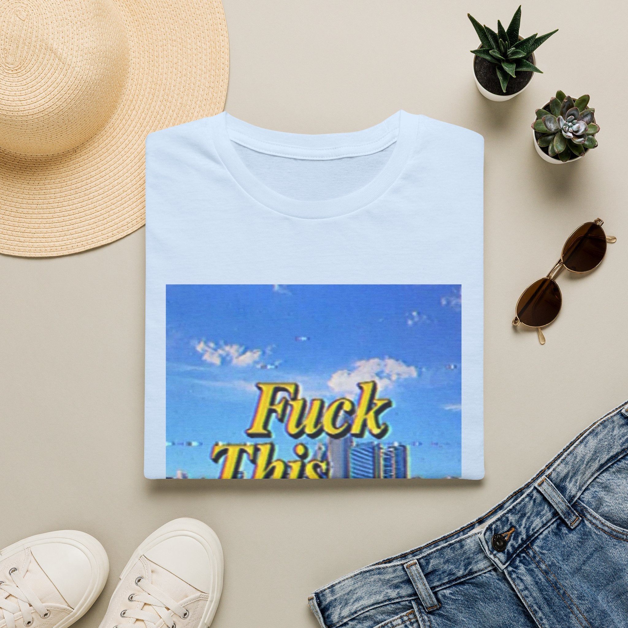 T‑Shirt — "Fuck This Shit" Retro Beach Graphic Tee