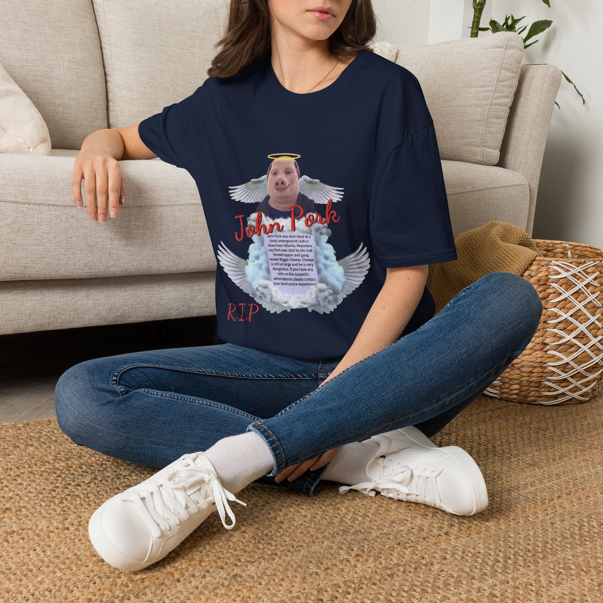 Memorial T-Shirt — "John Pork" Angel Tribute Tee
