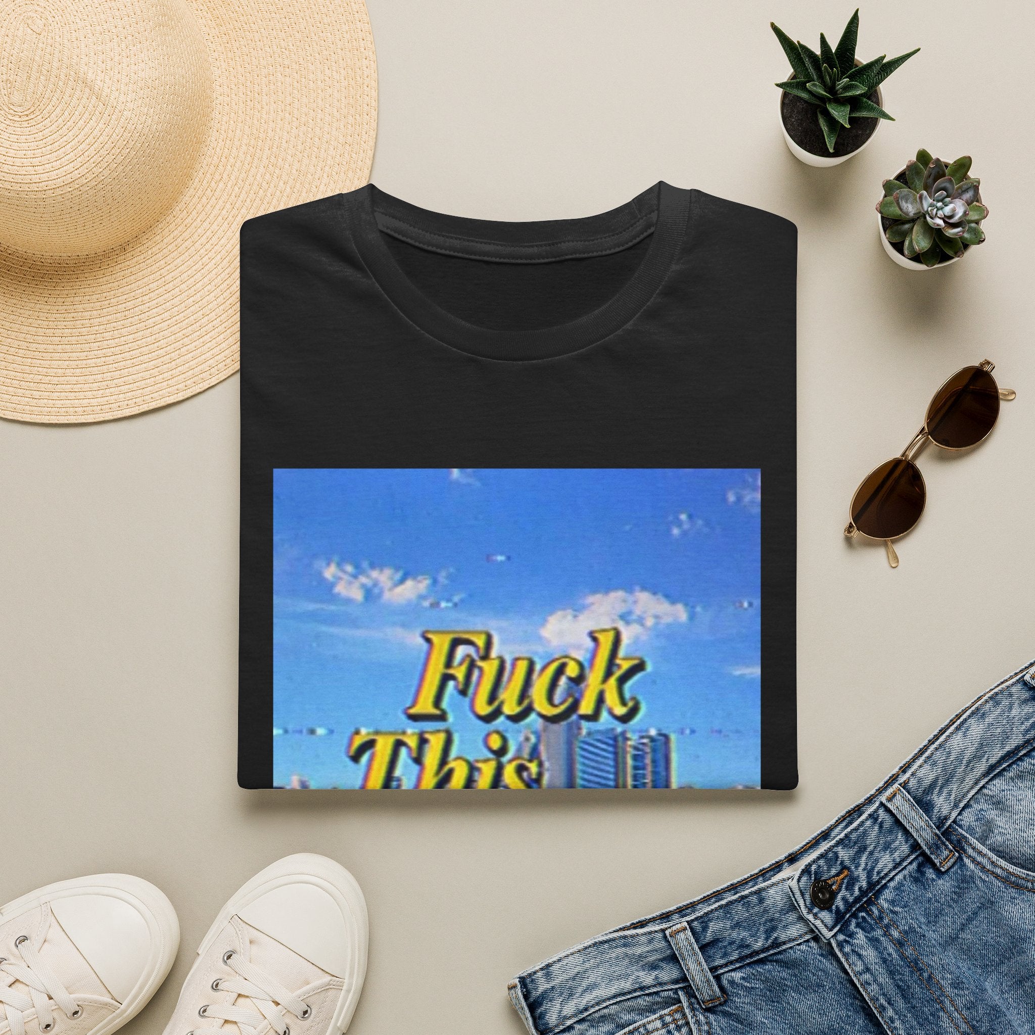 T‑Shirt — "Fuck This Shit" Retro Beach Graphic Tee