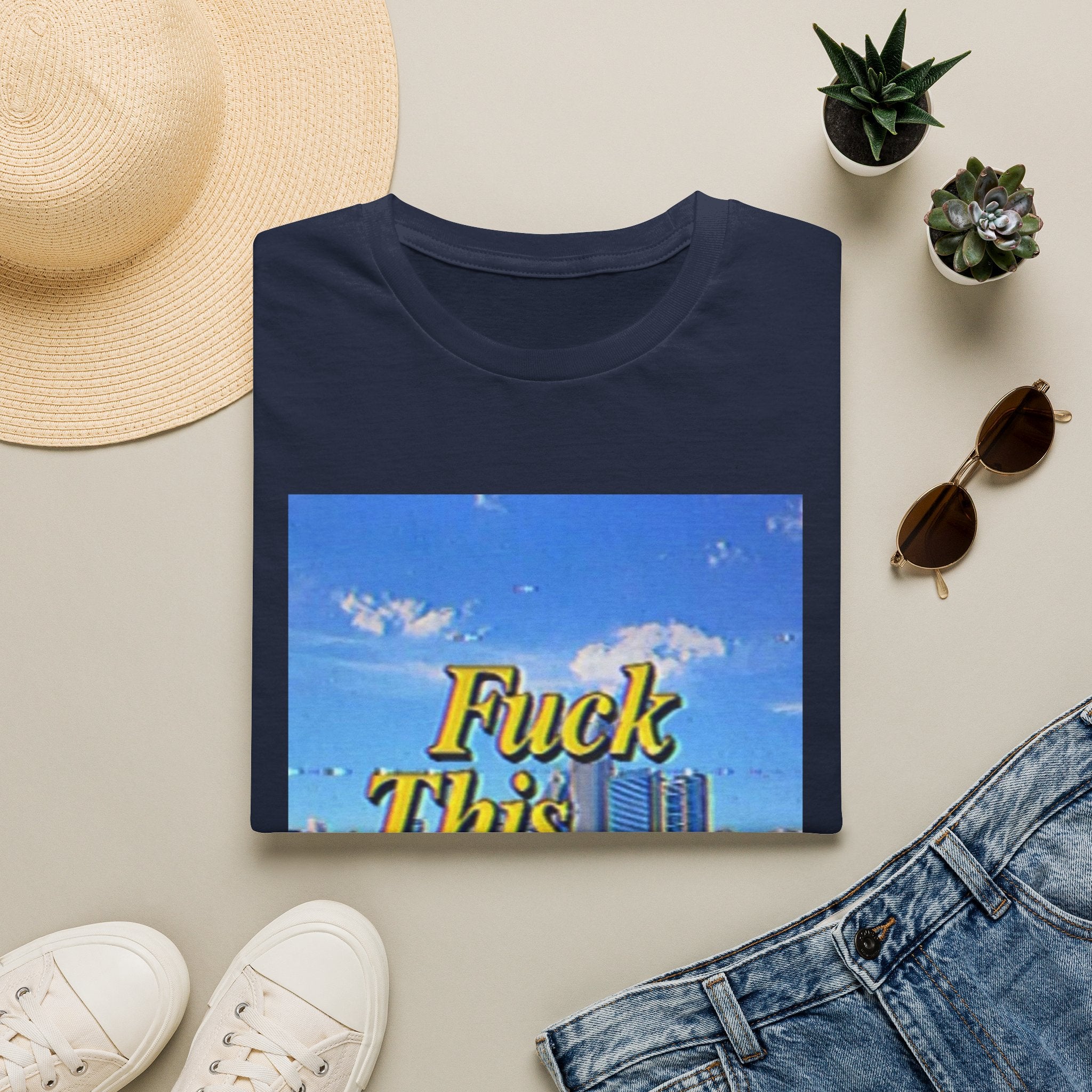 T‑Shirt — "Fuck This Shit" Retro Beach Graphic Tee