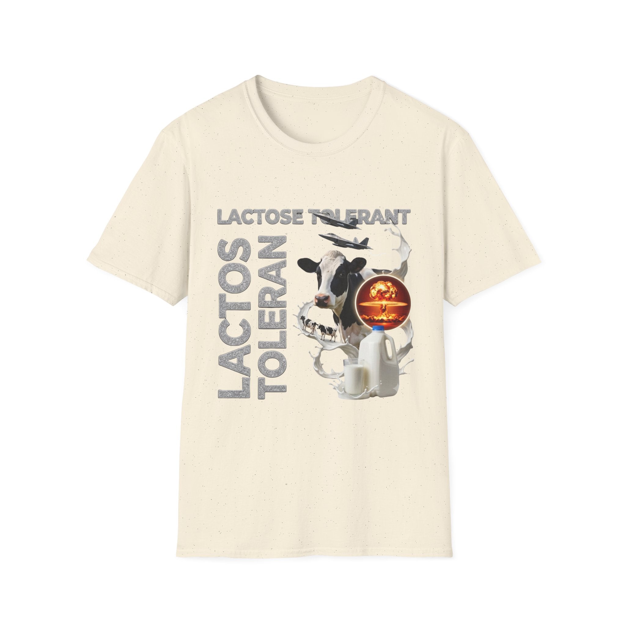 Lactose Tolerant Cow Graphic T-Shirt — Funny Dairy Lover Tee