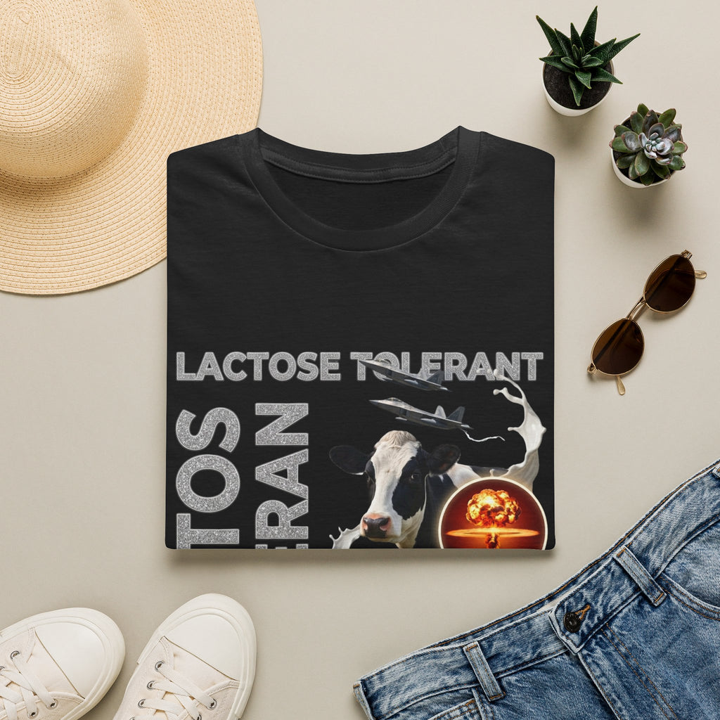 Lactose Tolerant Cow Graphic T-Shirt — Funny Dairy Lover Tee