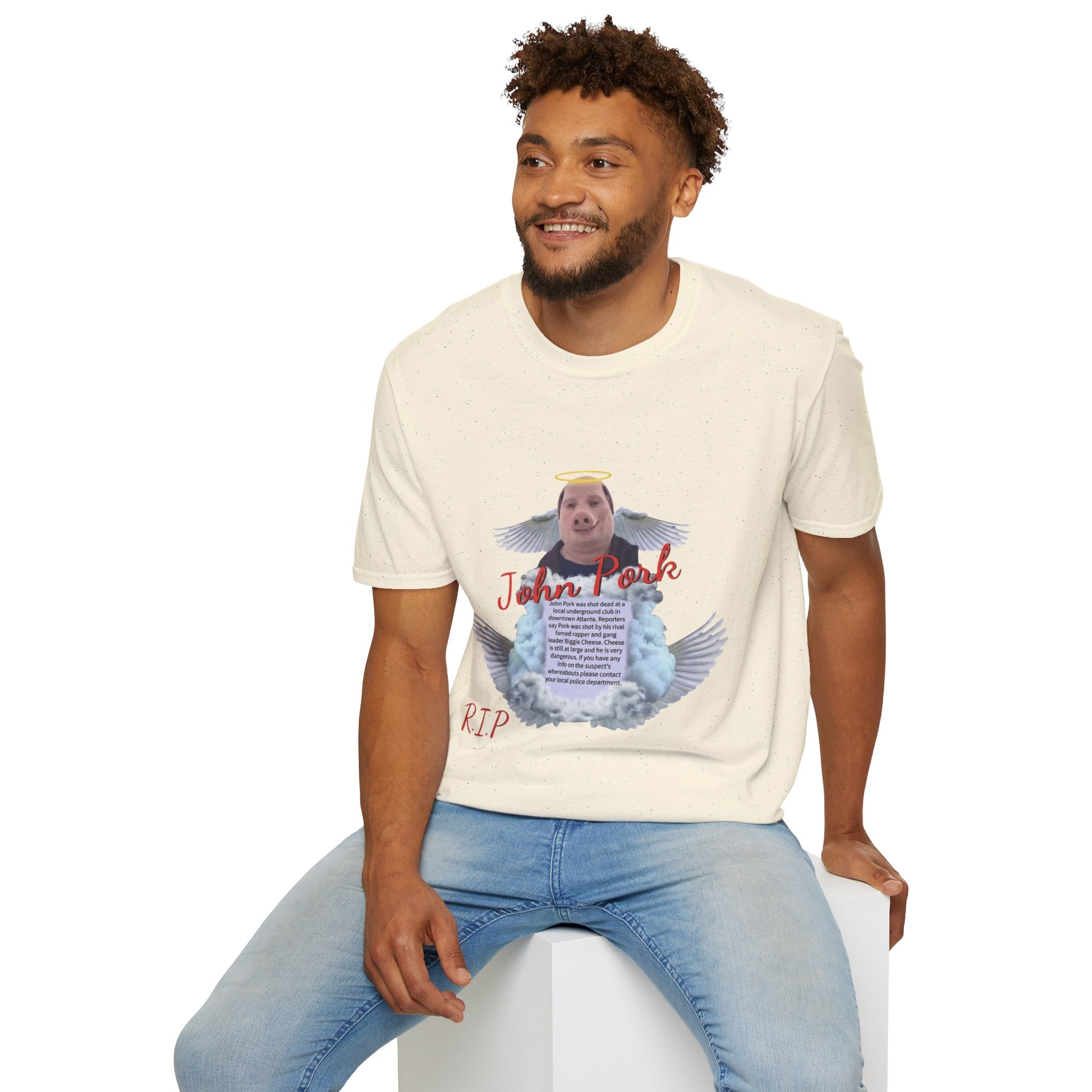 Memorial T-Shirt — "John Pork" Angel Tribute Tee