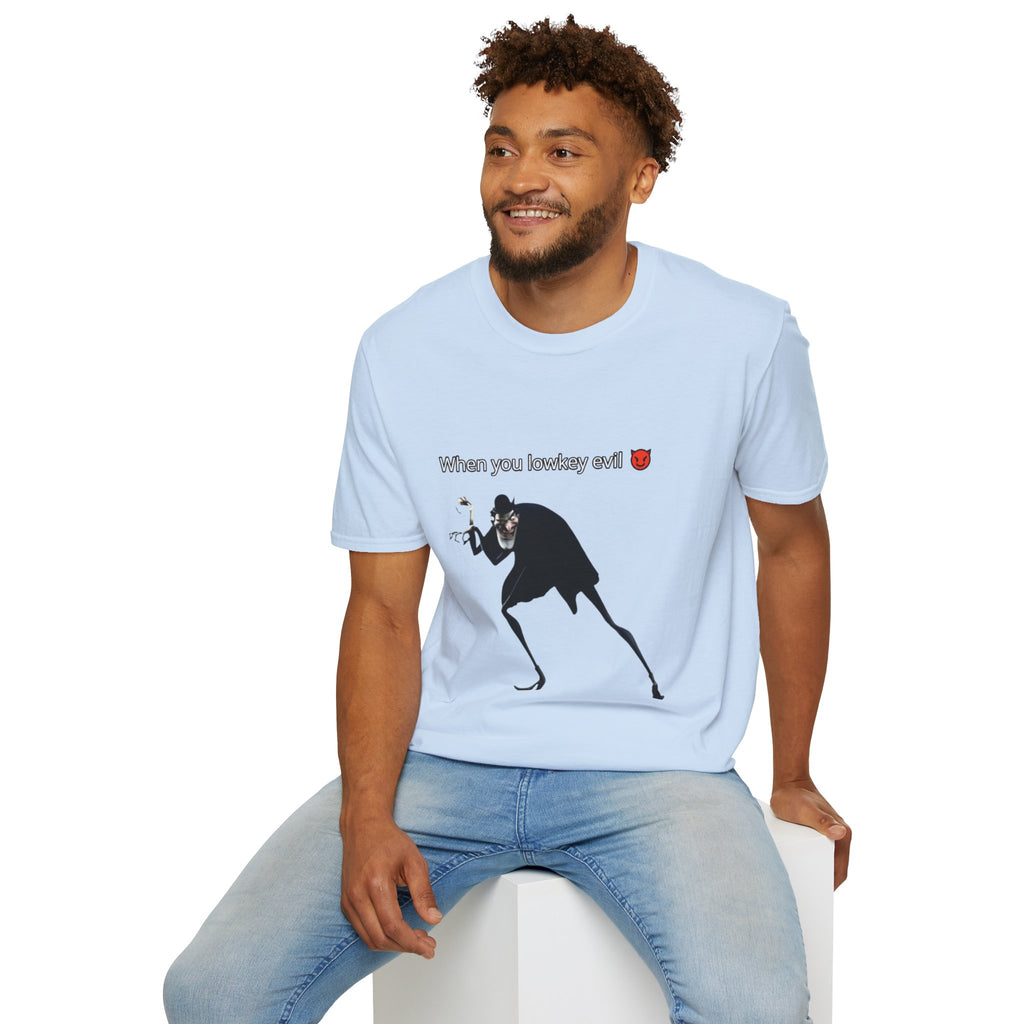 T-Shirt — “When You Lowkey Evil” Devil Emoji Graphic Tee