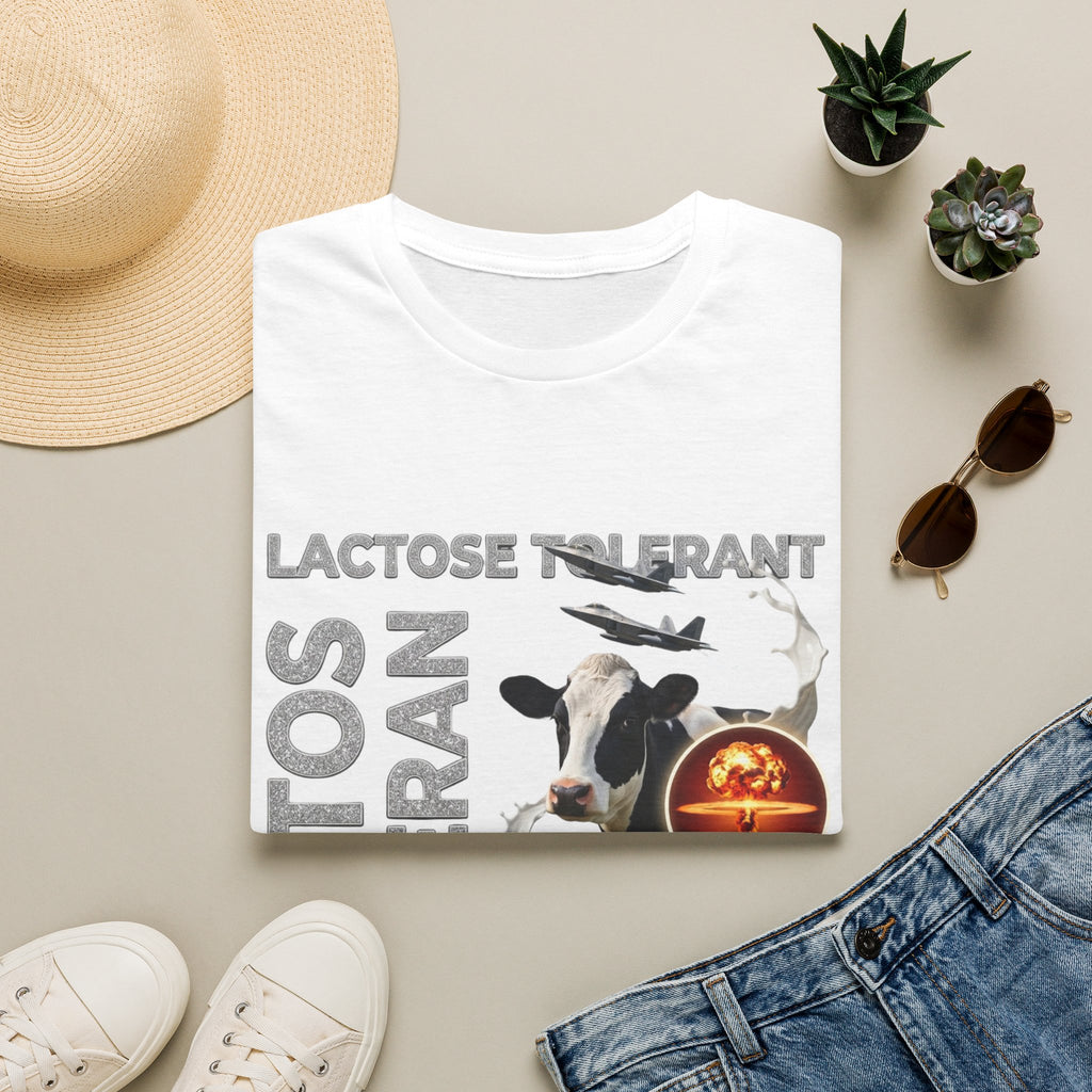 Lactose Tolerant Cow Graphic T-Shirt — Funny Dairy Lover Tee