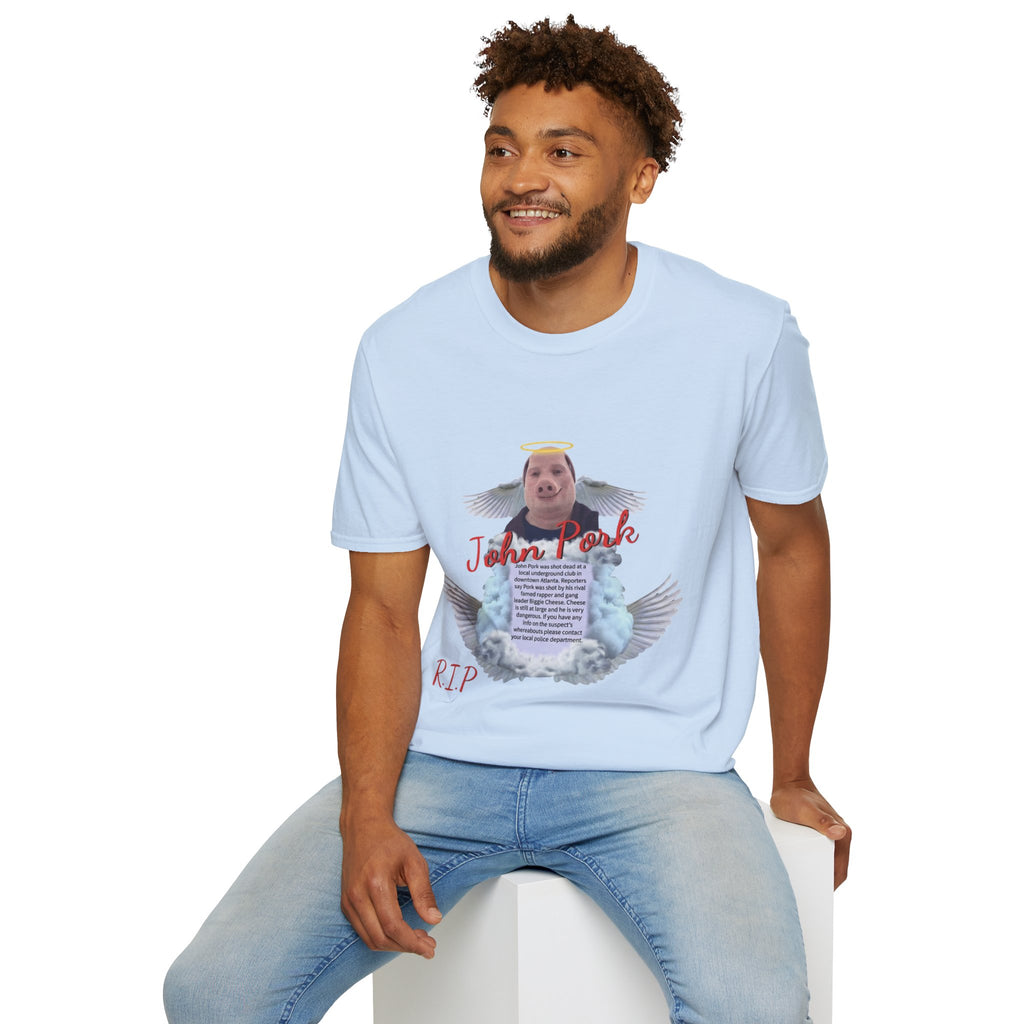 Memorial T-Shirt — "John Pork" Angel Tribute Tee