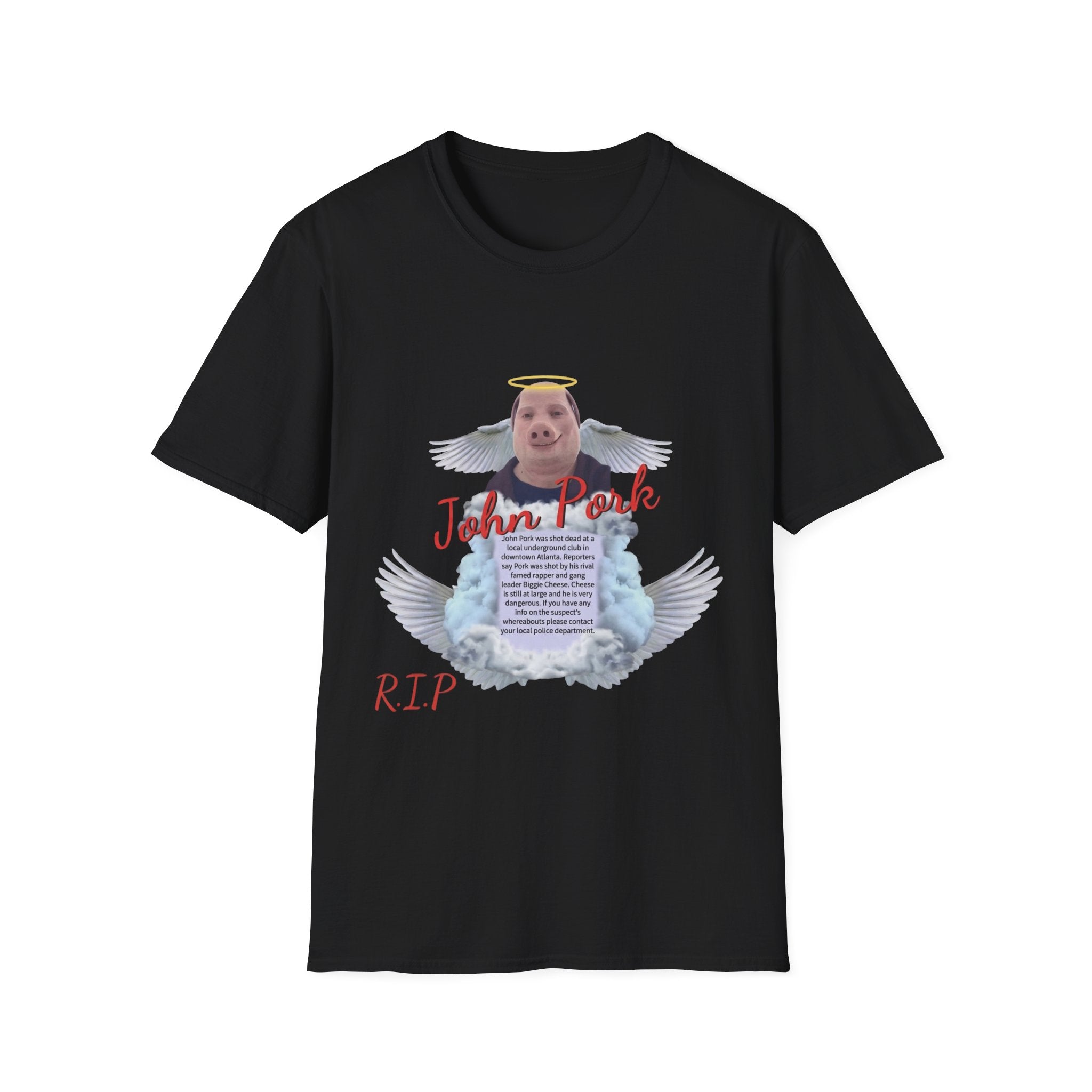 Memorial T-Shirt — "John Pork" Angel Tribute Tee