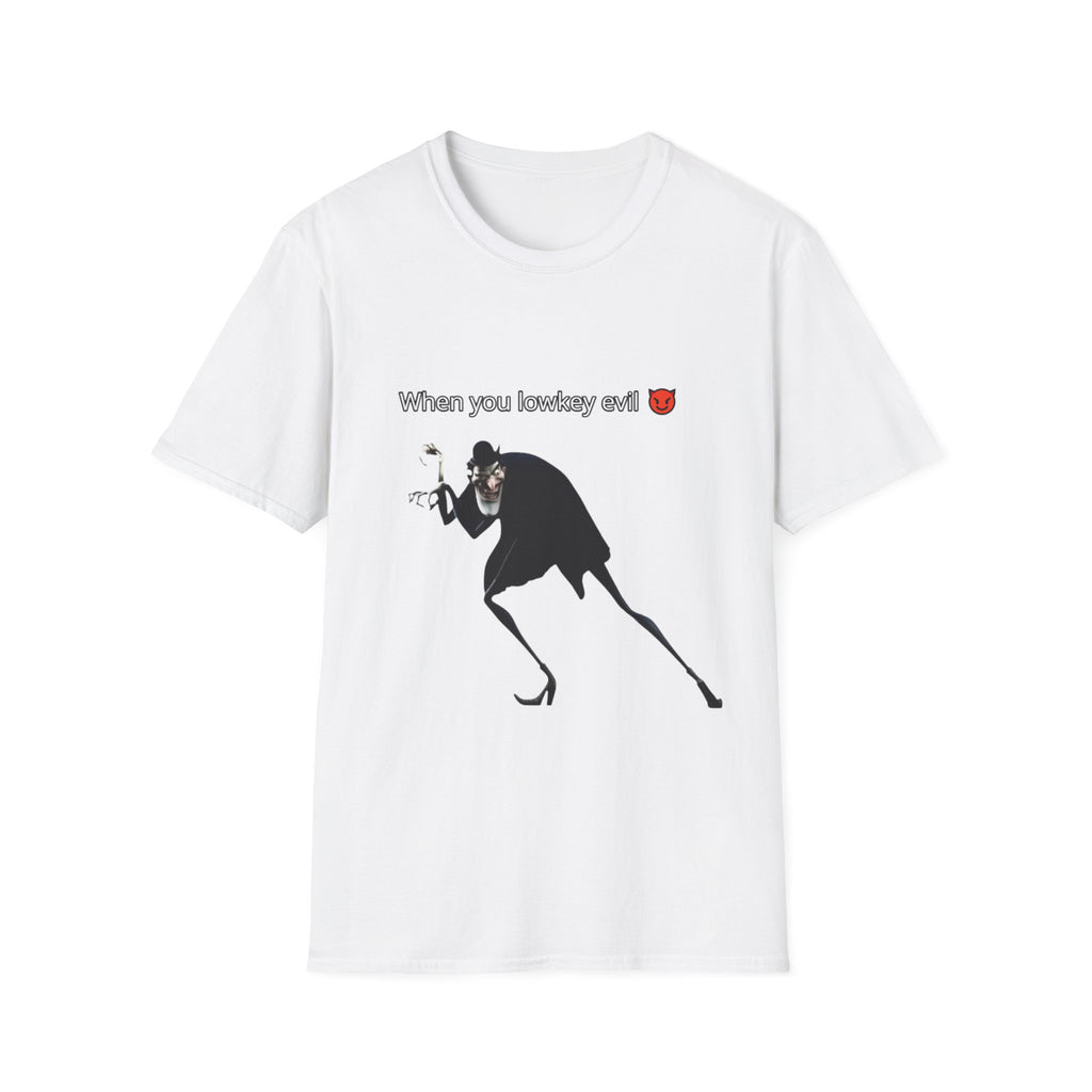 T-Shirt — “When You Lowkey Evil” Devil Emoji Graphic Tee
