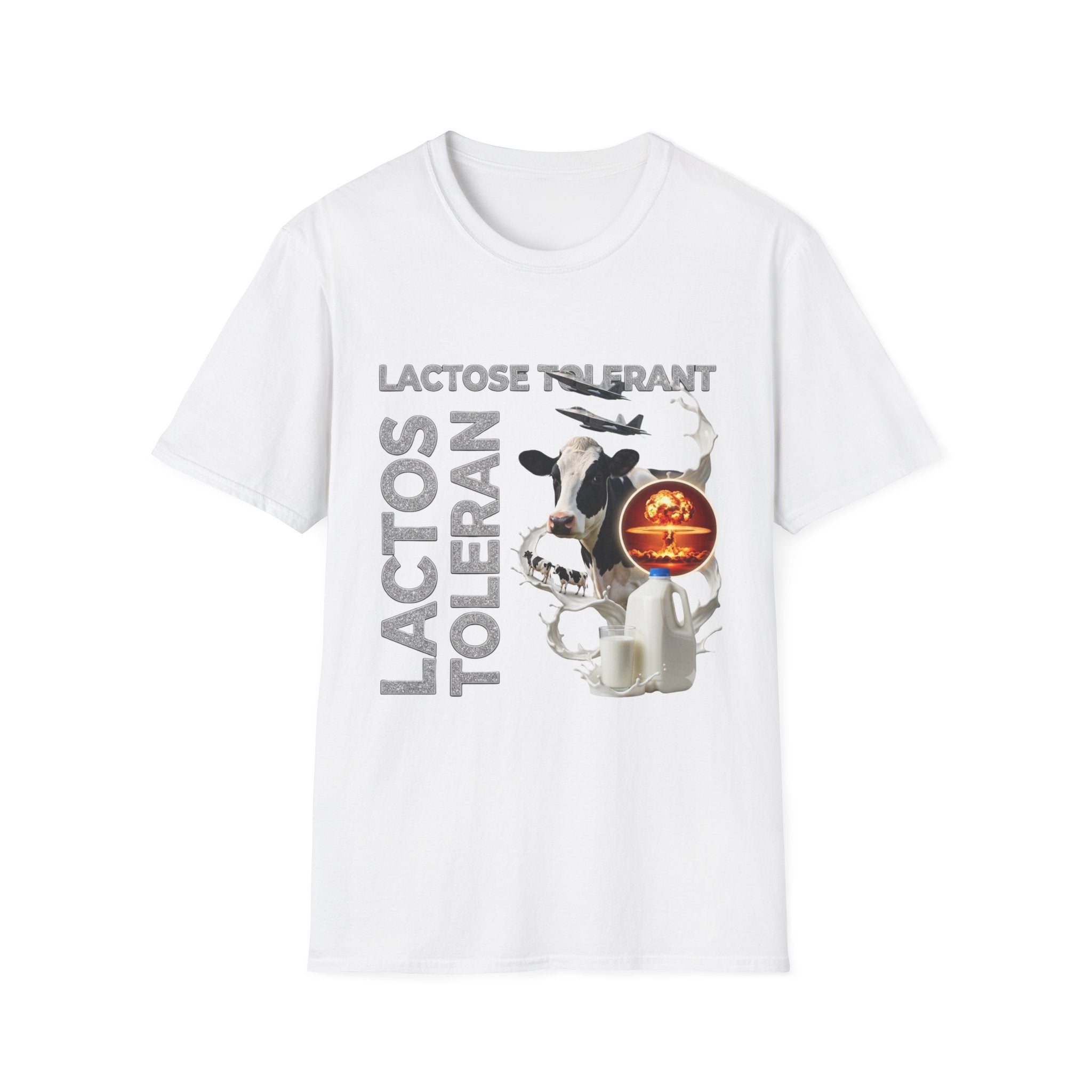 Lactose Tolerant Cow Graphic T-Shirt — Funny Dairy Lover Tee