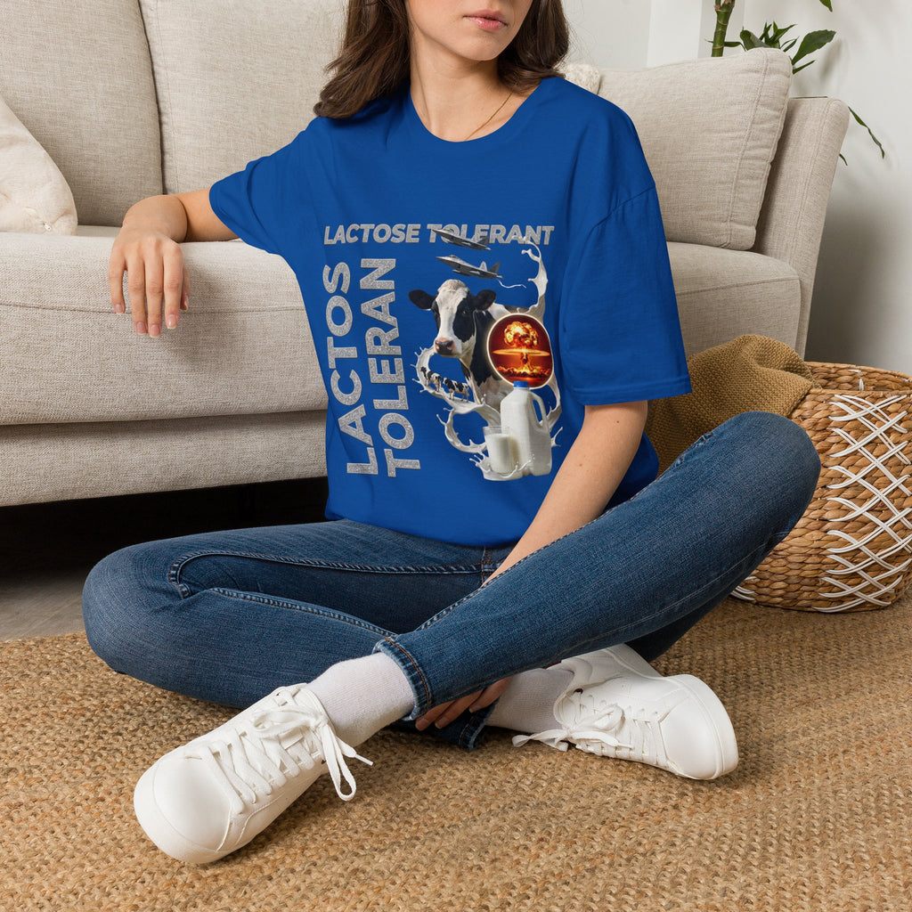 Lactose Tolerant Cow Graphic T-Shirt — Funny Dairy Lover Tee