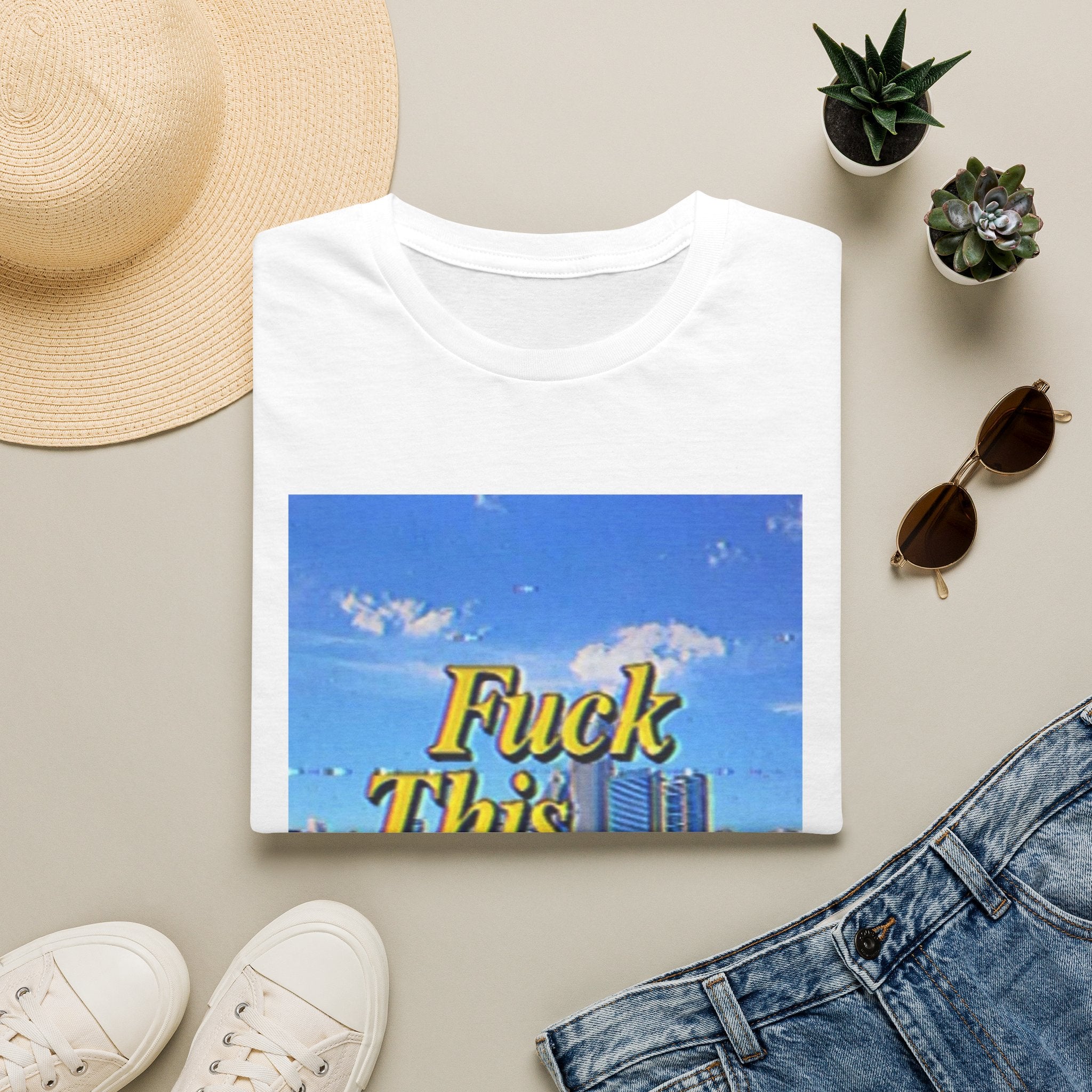 T‑Shirt — "Fuck This Shit" Retro Beach Graphic Tee