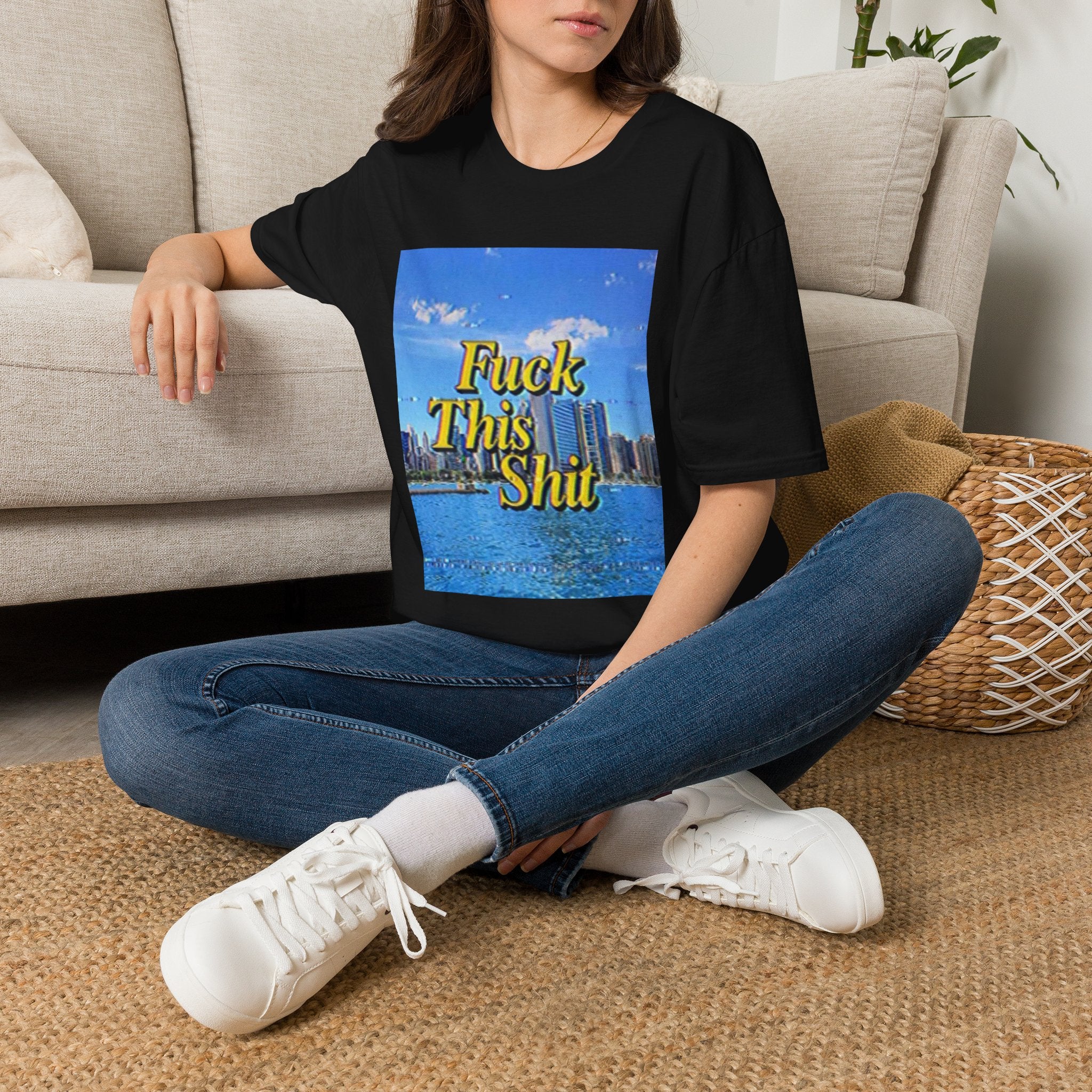 T‑Shirt — "Fuck This Shit" Retro Beach Graphic Tee
