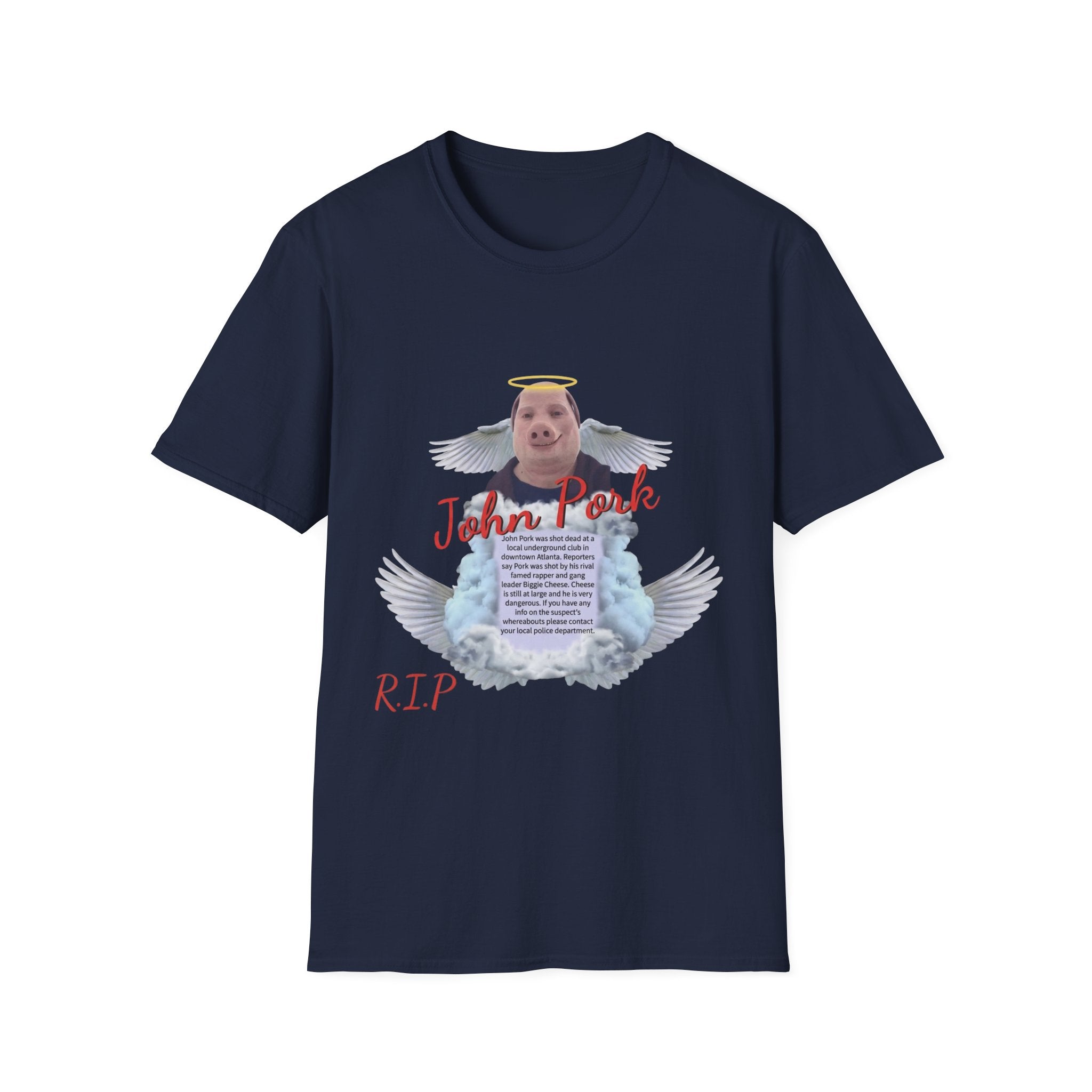 Memorial T-Shirt — "John Pork" Angel Tribute Tee