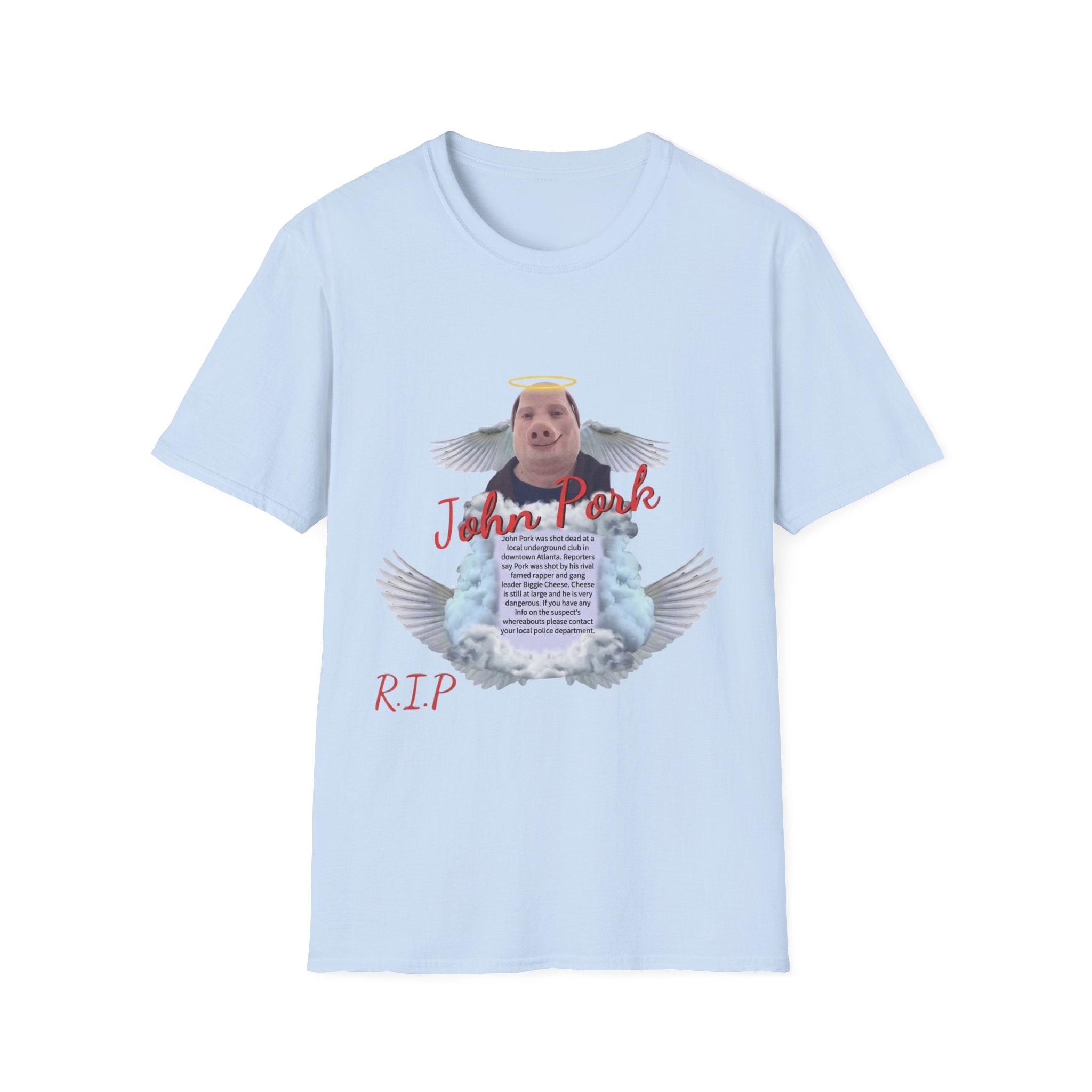 Memorial T-Shirt — "John Pork" Angel Tribute Tee