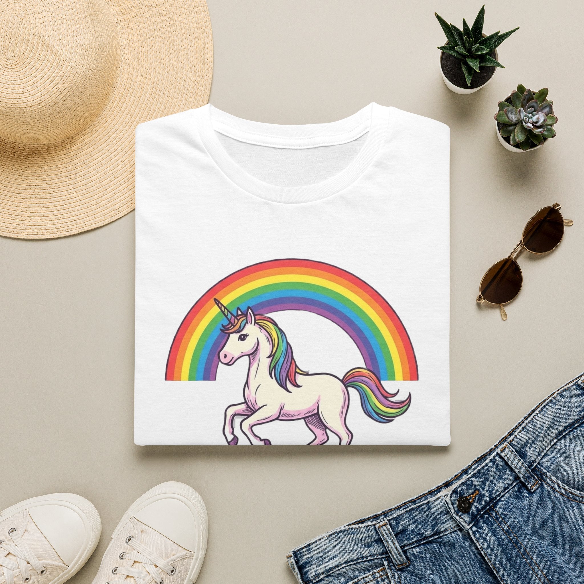 T-Shirt — Rainbow Unicorn "Alpha Male" Graphic Tee